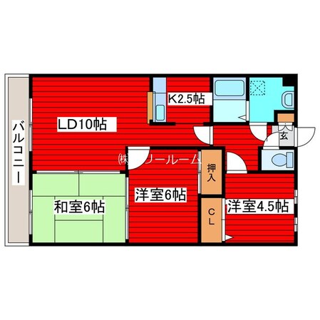 ロイヤルレインボー平岸Ｂ棟の物件間取画像